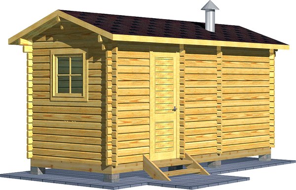 Баня из бруса Вирабуд Мини 5.5м - фото