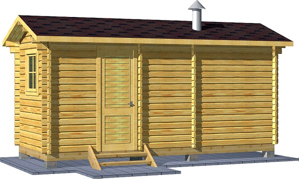 Баня из бруса Вирабуд Мини 5.5м