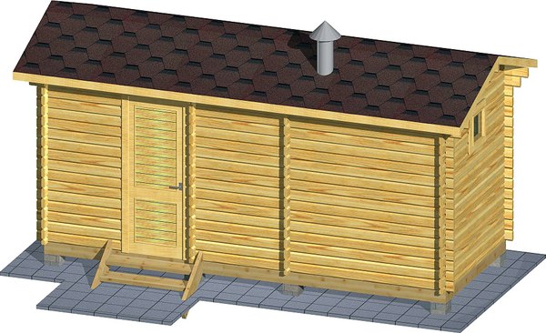 Баня из бруса Вирабуд Мини 5.5м