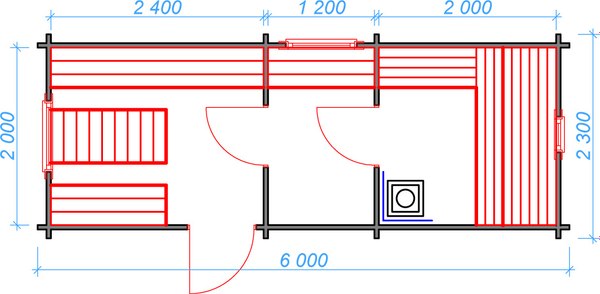 Баня из бруса Вирабуд Мини 6м