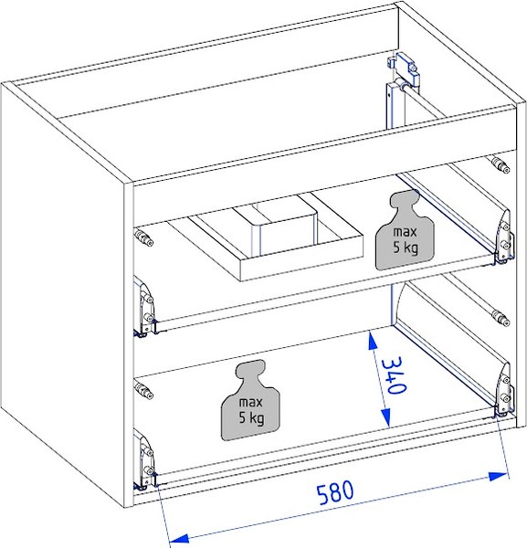 Тумба под умывальник Lauter Nelli 70
