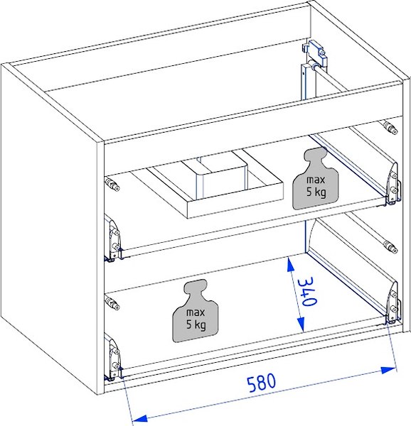 Тумба под умывальник Lauter Nelli 70