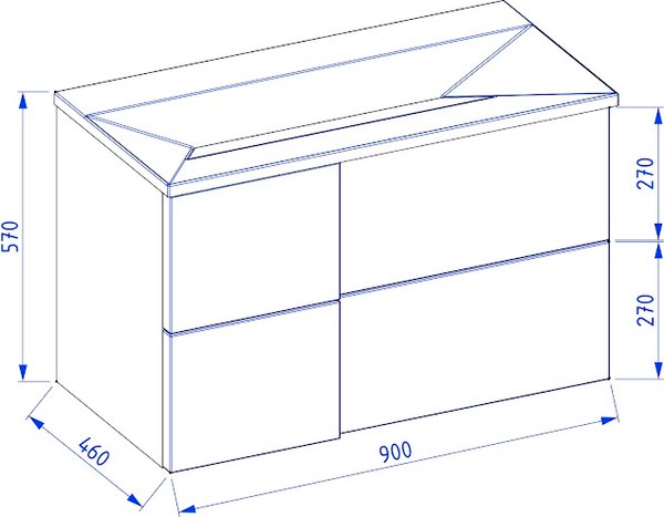 Тумба под умывальник Lauter Nelli 90