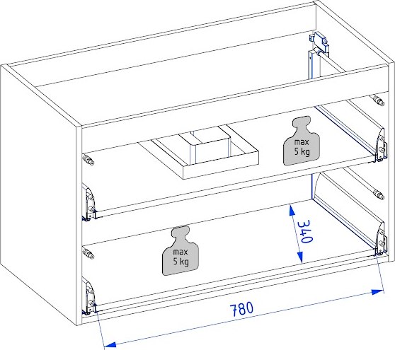Тумба под умывальник Lauter Nelli 90