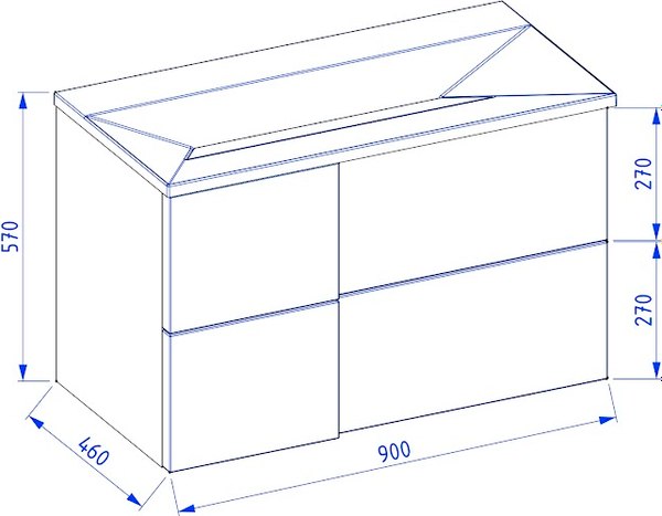 Тумба под умывальник Lauter Nelli 90