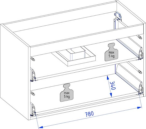 Тумба под умывальник Lauter Nelli 90