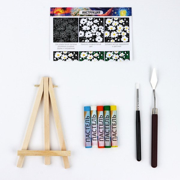 Набор для рисования Школа талантов Рисование пастелью. Ромашки / 10291578