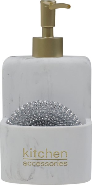 Дозатор моющего средства с подставкой для губки AksHome Crew с подставкой для губки - фото