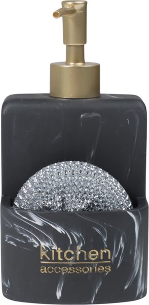 Дозатор моющего средства с подставкой для губки AksHome Crew с подставкой для губки - фото