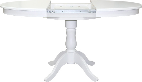 Обеденный стол Виста Бари 75x100/135 гладкий бел/бел ВС/492