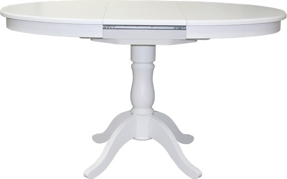 Обеденный стол Виста Бари 75x100/135 гладкий бел/бел ВС/492