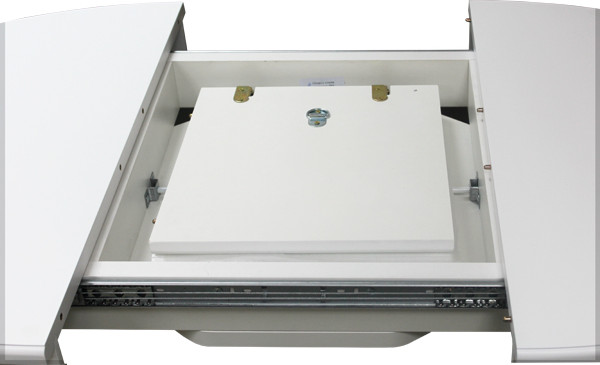 Обеденный стол Виста Бари 75x100/135 гладкий бел/бел ВС/492