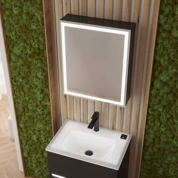 Шкаф с зеркалом для ванной Lauter Emma