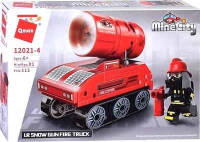 Конструктор Qman Огнеборцы. Пожарная машина 12021 / 10855654 - фото
