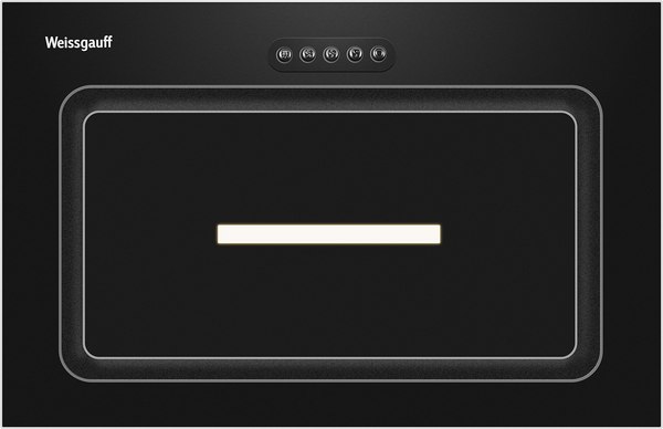 Вытяжка скрытая Weissgauff Aura 456 PB Black Glass
