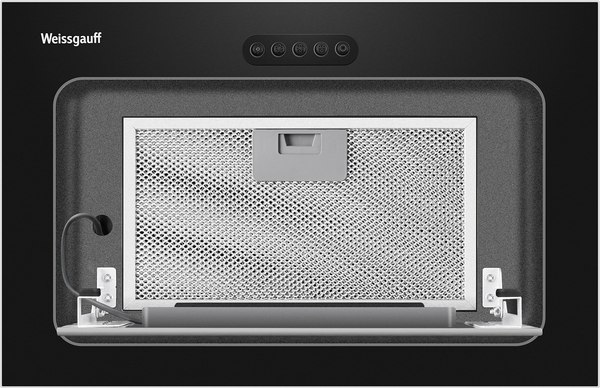 Вытяжка скрытая Weissgauff Aura 456 PB Black Glass