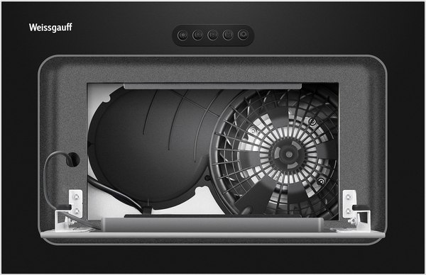 Вытяжка скрытая Weissgauff Aura 456 PB Black Glass