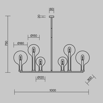 Люстра Maytoni Status MOD333PL-06B1