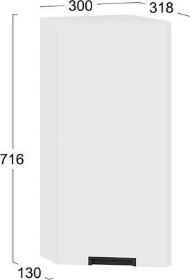 Шкаф навесной для кухни ТриЯ Гренада 1В3Т