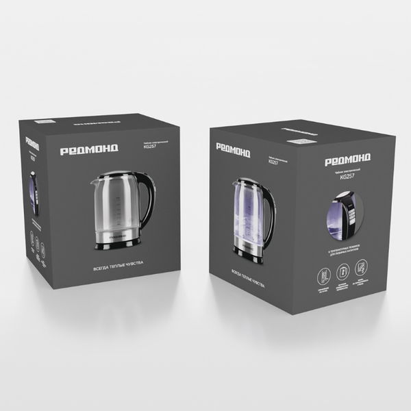 Электрочайник Redmond KG257 (стекло/сталь)