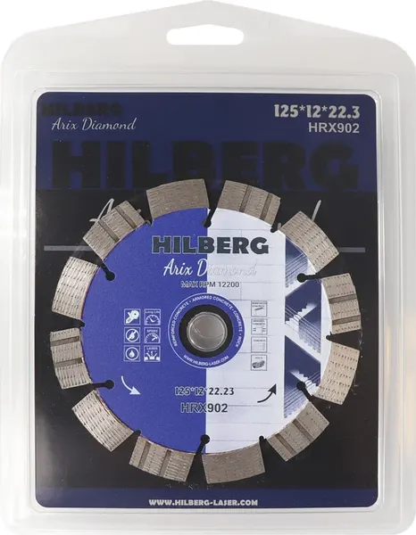 Отрезной диск алмазный Hilberg Arix Diamond 125x12x22.23мм / HRX902
