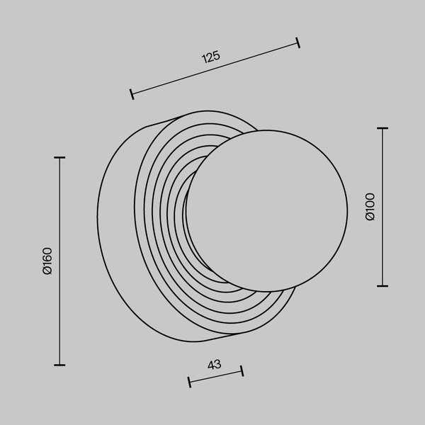 Светильник Maytoni Careless MOD403WL-01GR1