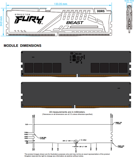 Оперативная память DDR5 Kingston KF556C36BWE-16