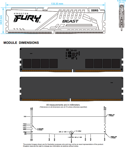 Оперативная память DDR5 Kingston KF564C32BBE-16