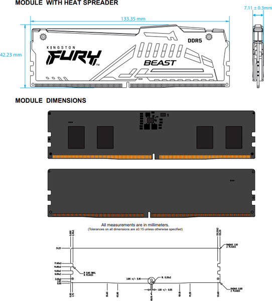 Оперативная память DDR5 Kingston KF560C30BBEAK2-16