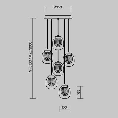 Люстра Maytoni Biology MOD367PL-L18BBSK
