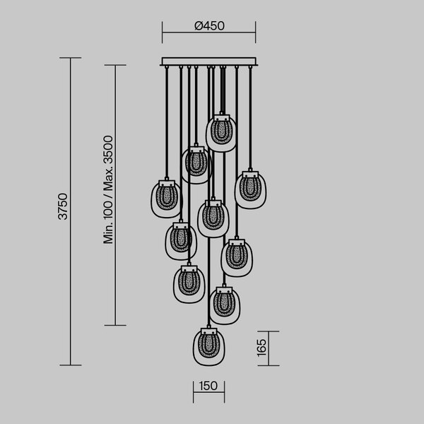 Люстра Maytoni Biology MOD367PL-L30BBSK