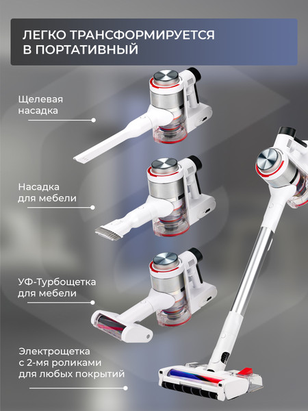 Вертикальный пылесос Evolution Smart Clean VCF2613UV Wet and Dry