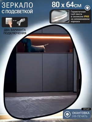 Зеркало Emze 64x80 / LED.UV.NF.64.80.CHE.SW.4K