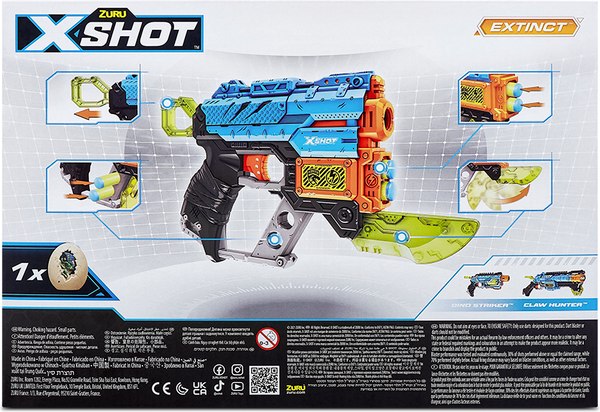 Бластер игрушечный Zuru X-Shot Дино-Атака Extinct / 44143