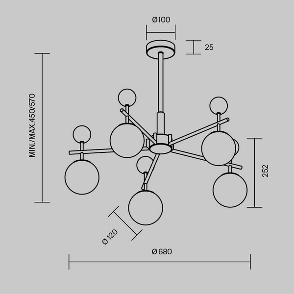 Люстра Maytoni Museo MOD436PL-05BS
