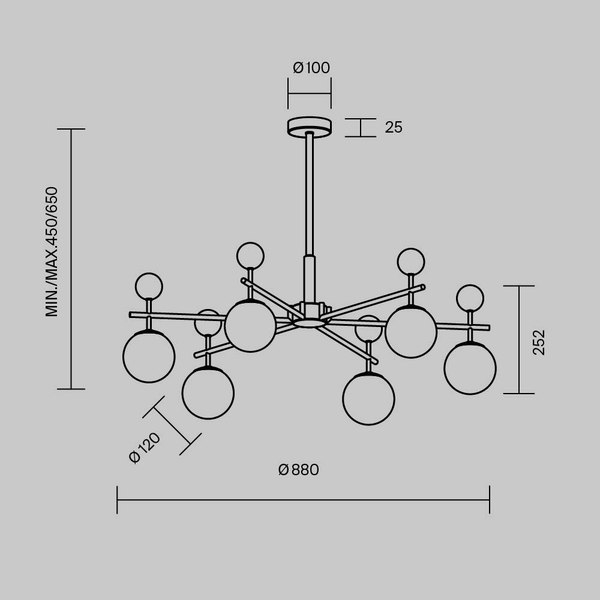 Люстра Maytoni Museo MOD436PL-07BS