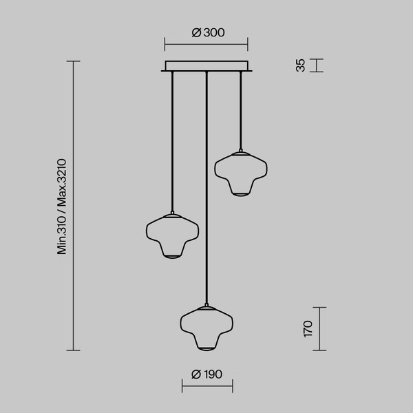 Люстра Maytoni Sirocco MOD359PL-L17BS3K
