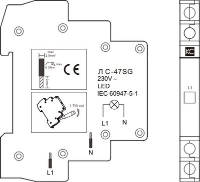 Индикатор чередования фаз КС ЛС-47SG slim / 82815