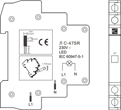 Индикатор чередования фаз КС ЛС-47SR slim / 82814