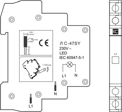 Индикатор чередования фаз КС ЛС-47SY slim / 82816