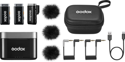 Радиосистема микрофонная Godox WEC-S Kit2 Накамерная / 31968