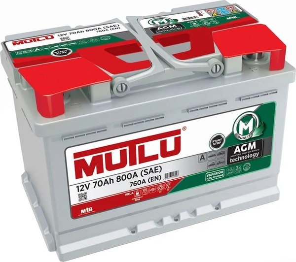 Автомобильный аккумулятор Mutlu AGM 70R L3 - фото