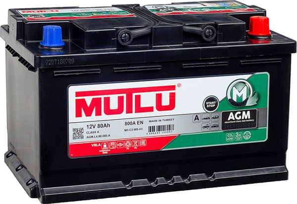 Автомобильный аккумулятор Mutlu AGM 80R L4 - фото