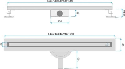 Трап для душа REA Neox Slim Pro 700 / REA-G4810