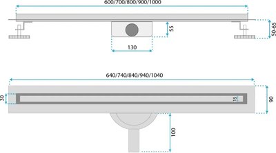 Трап для душа REA Neox Slim Pro 500 Black / REA-G2744