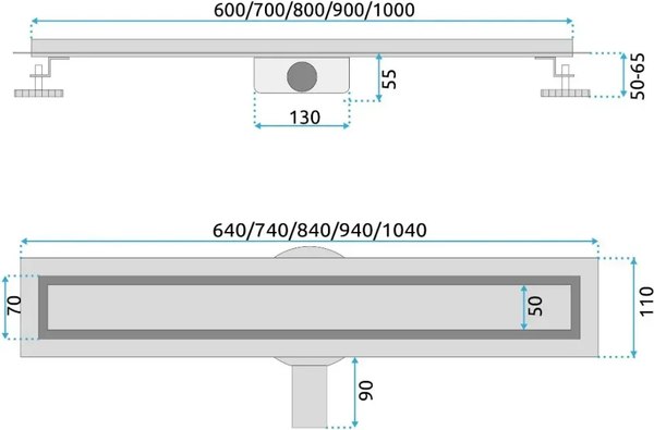 Трап для душа REA Neox Pro 1000 Matt Gold / REA-G2850