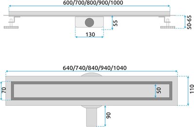 Трап для душа REA Neox Pro 500 Black / REA-G2741