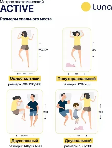 Матрас Luna Active 140x190