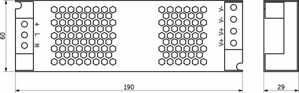 Адаптер для светодиодной ленты AKS Indoor 150W/24V серия 5
