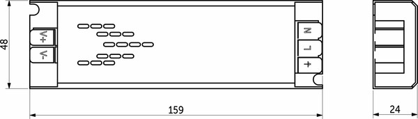 Адаптер для светодиодной ленты AKS Indoor 60W/24V серия 6